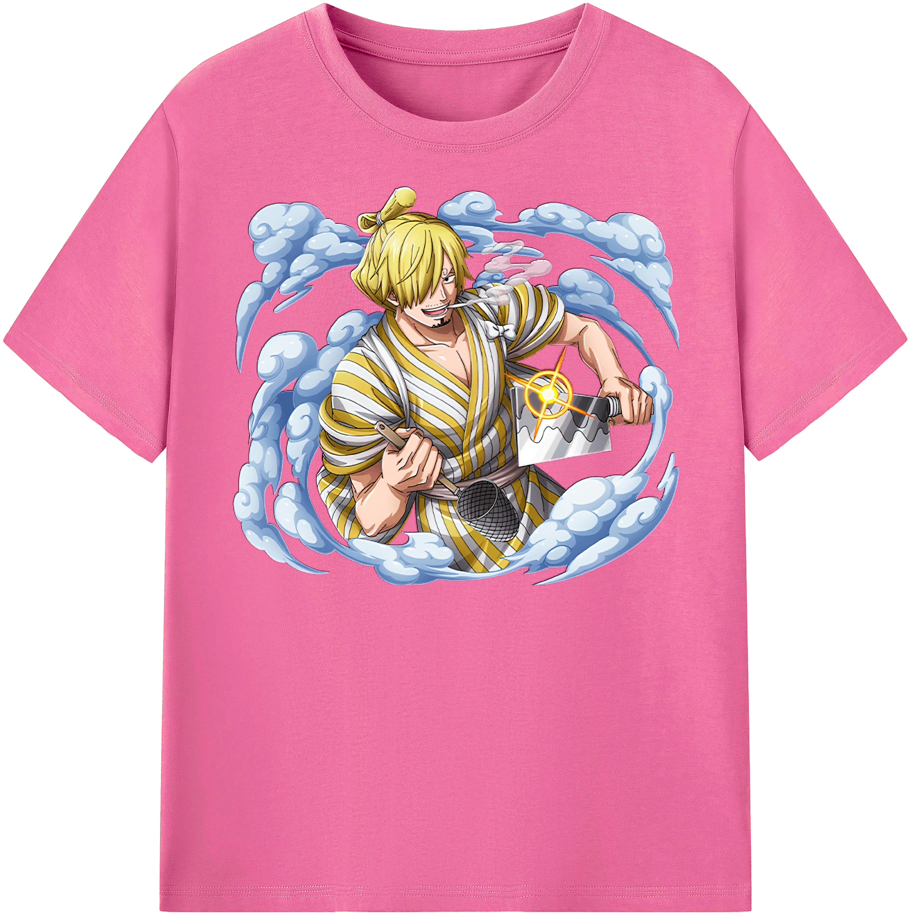 （画像用） ワンピース サンジ ONE PIECE Sanji レディースカジュアルプリントTシャツ（綿100％）
